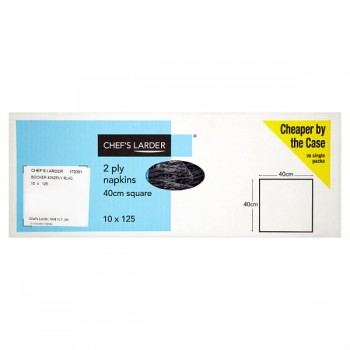 Chef's Larder 2 Ply Napkins 40cm 10 x 125 139753