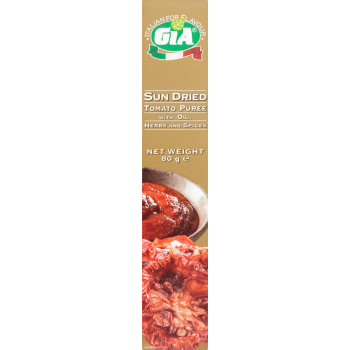 Gia Sun-Dried Tomato Puree Tube 80g x 12 tubes.   GIA008
