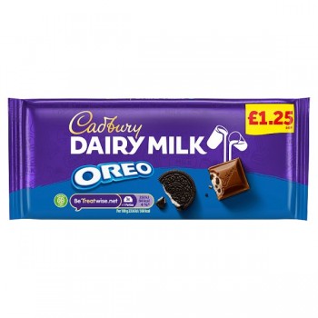 Cadbury Dairy Milk Oreo 120g x 17 Price Marked £1.25 281056 Cadbury Dairy Milk Oreo 120g x 17 Price Marked £1.25 281056