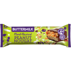 Buttermilk Plant-Powered Peanut Nougat Caramel Snack Bar 50g x 24 BUT262 Buttermilk Plant-Powered Peanut Nougat Caramel Snack Bar 50g x 24 BUT262