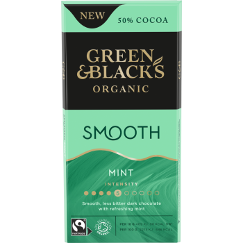 Green & Black's Organic Smooth 50% Cocoa Dk Mint Choc Bar 90g x 15 GBK081 Green & Black's Organic Smooth 50% Cocoa Dk Mint Choc Bar 90g x 15 GBK081