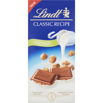 OUT OF STOCK. Lindt Classic Recipe Bar - Hazelnut 125gx 18 LDT072 OUT OF STOCK. Lindt Classic Recipe Bar - Hazelnut 125gx 18 LDT072