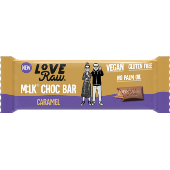 Loveraw Milk Choc Bar - Caramel 30g x 20 LRW152 Loveraw Milk Choc Bar - Caramel 30g x 20 LRW152