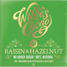 Willie's Cacao Raisin & Hazelnut 100% Maranon Cacao 50g x 12 WLE252 Willie's Cacao Raisin & Hazelnut 100% Maranon Cacao 50g x 12 WLE252