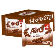 Aero Bubbly Milk Chocolate Bar Multipack 27g 4 Pack x 14 267866 Aero Bubbly Milk Chocolate Bar Multipack 27g 4 Pack x 14 267866