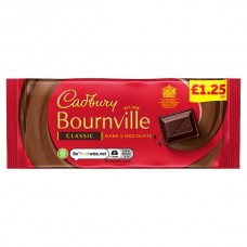 Cadbury Bournville Classic Dark Chocolate Bar 100g x 18 Price Marked £1.25 281053 Cadbury Bournville Classic Dark Chocolate Bar 100g x 18 Price Marked £1.25 281053