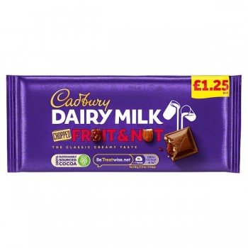 Cadbury Dairy Milk Chopped Fruit & Nut 95g 281065 Cadbury Dairy Milk Chopped Fruit & Nut 95g 281065