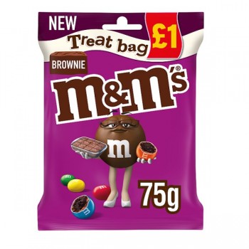 OUT OF STOCK.   M&M's Brownie Bites Milk Chocolate Treat Bag 70g x 16 Price Marked £1 268549 