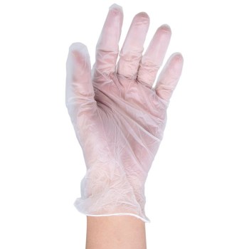 Disposable Clear Vinyl Gloves Large x 100 HYG150