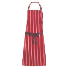 Butchers Stripe Apron Red White 186645 Butchers Stripe Apron Red White 186645