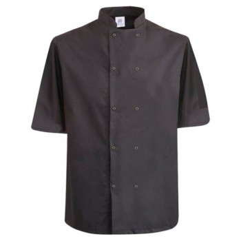 Chefs Jacket Short Sleeve Black Medium 186672 Chefs Jacket Short Sleeve Black Medium 186672