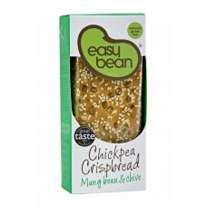 Easy Bean Mung Bean & Chive Chickpea Crispbread 110g x 8 packs. ESY002 Easy Bean Mung Bean & Chive Chickpea Crispbread 110g x 8 packs. ESY002