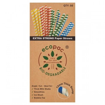 Ecopac Extra Strong Paper Straw x 80 257974 Ecopac Extra Strong Paper Straw x 80 257974