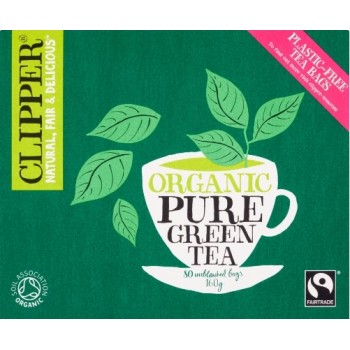 6 x Clipper Organic Fairtrade Pure Green Tea Bags 80's CPR358 6 x Clipper Organic Fairtrade Pure Green Tea Bags 80's CPR358
