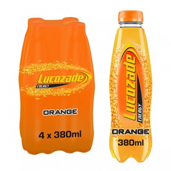 Lucozade Energy Drink Orange 380ml 4 Pack x 6 148125 