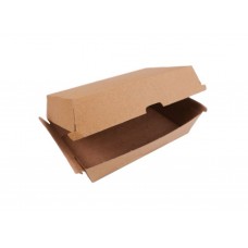 Large Kraft Clamshell Food Box (115x192x78mm) 1x200. box137