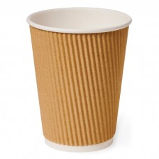 12oz Brown Ripple Wall Paper Hot Cup (Lid Ref CUP158) x 500 CUP176 12oz Brown Ripple Wall Paper Hot Cup (Lid Ref CUP158) x 500 CUP176