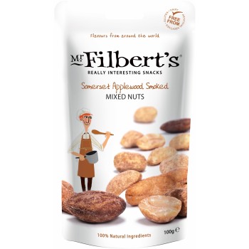 12 x Mr Filbert's Somerset Applewood Smoked Mixed Nuts 100g MRF107