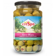 6 x Crespo Pitted Green Olives Stuffed With Pimiento 198g CSO003 6 x Crespo Pitted Green Olives Stuffed With Pimiento 198g CSO003