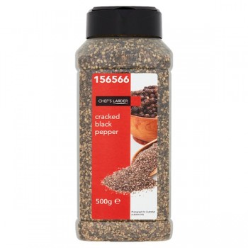 Chef's Larder Cracked Black Pepper 500g 156566 Chef's Larder Cracked Black Pepper 500g 156566