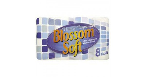 Blossom Soft Kitchen Roll 8 Pack X3 (24 rolls) - SPD396