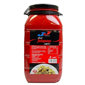 JJ Sliced Jalapeno Peppers 3kg VEG992 JJ Sliced Jalapeno Peppers 3kg VEG992