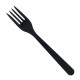 CUT086  Black Premium Reusable Heavy-Weight Fork x100 x 10 packs ( 1000 in total )