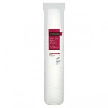 Chef's Larder 1 Pint Plastic Tumblers x 50 269961 Chef's Larder 1 Pint Plastic Tumblers x 50 269961
