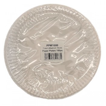 Chef's Larder 180mm White Paper Plates x 100 283916 Chef's Larder 180mm White Paper Plates x 100 283916