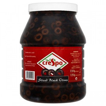 Crespo Sliced Black Olives 2.35kg 088976