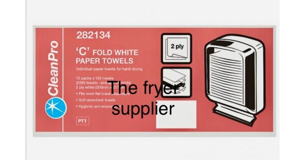 Clean Pro C Fold White Paper Towels 266828 282134