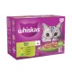 Whiskas 12 Adult 1+ Wet Cat Food Pouches with Fish and Meat in Jelly x 4 85g 284597