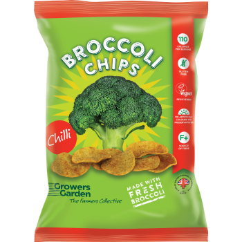 Growers Garden Broccoli Chips - Chilli 84g x 12 GG3323 Growers Garden Broccoli Chips - Chilli 84g x 12 GG3323