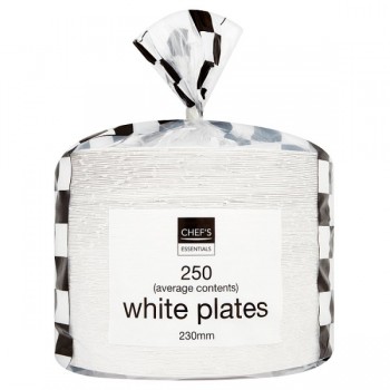 Chef's Essentials White Plates 230mm x 250 148298 Chef's Essentials White Plates 230mm x 250 148298