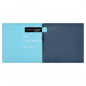 Chef's Larder 2 Ply Dark Blue Napkins x 200 432180 Chef's Larder 2 Ply Dark Blue Napkins x 200 432180