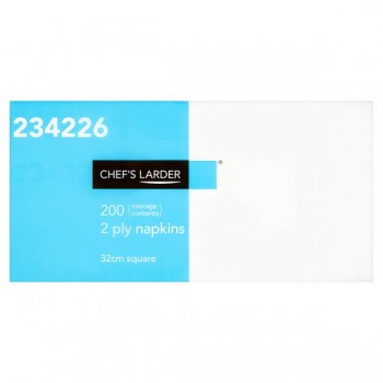 Chef's Larder 2 Ply Napkins x 200 234226 Chef's Larder 2 Ply Napkins x 200 234226