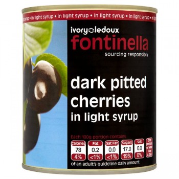 Fontinella Dark Pitted Cherries in Light Syrup 810g 106812