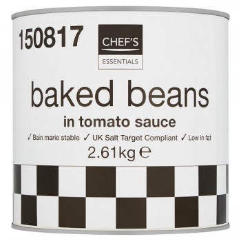Chef's Essentials Baked Beans in Tomato Sauce 2.61kg 150817 Chef's Essentials Baked Beans in Tomato Sauce 2.61kg 150817